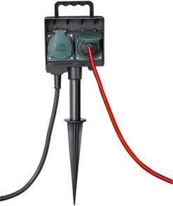 Brennenstuhl Gartensteckdose Mit Erdspieß, 4fach