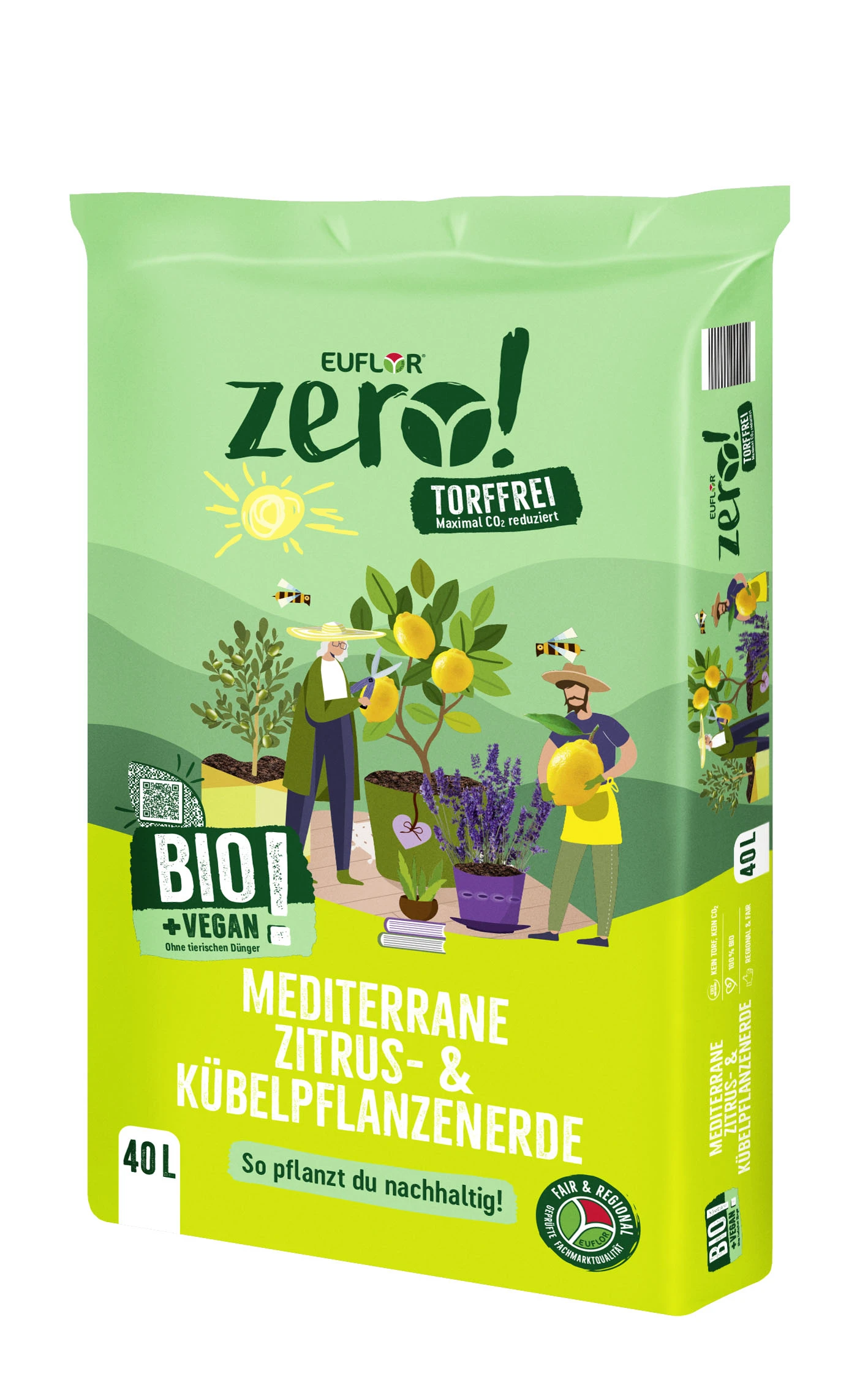 Euflor Zero! Bio Mediterrane Zitrus- & Kübelpflanzenerde, 40 L 4 Euflor Zero! Bio Mediterrane Zitrus- & Kübelpflanzenerde, 40 L – Bild 2