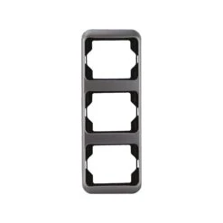 Busch-Jäger Abdeckrahmen Alpha Platin, 3-fach, Senkrecht