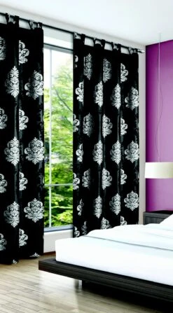 Albani Schlaufenvorhang, Schwarz