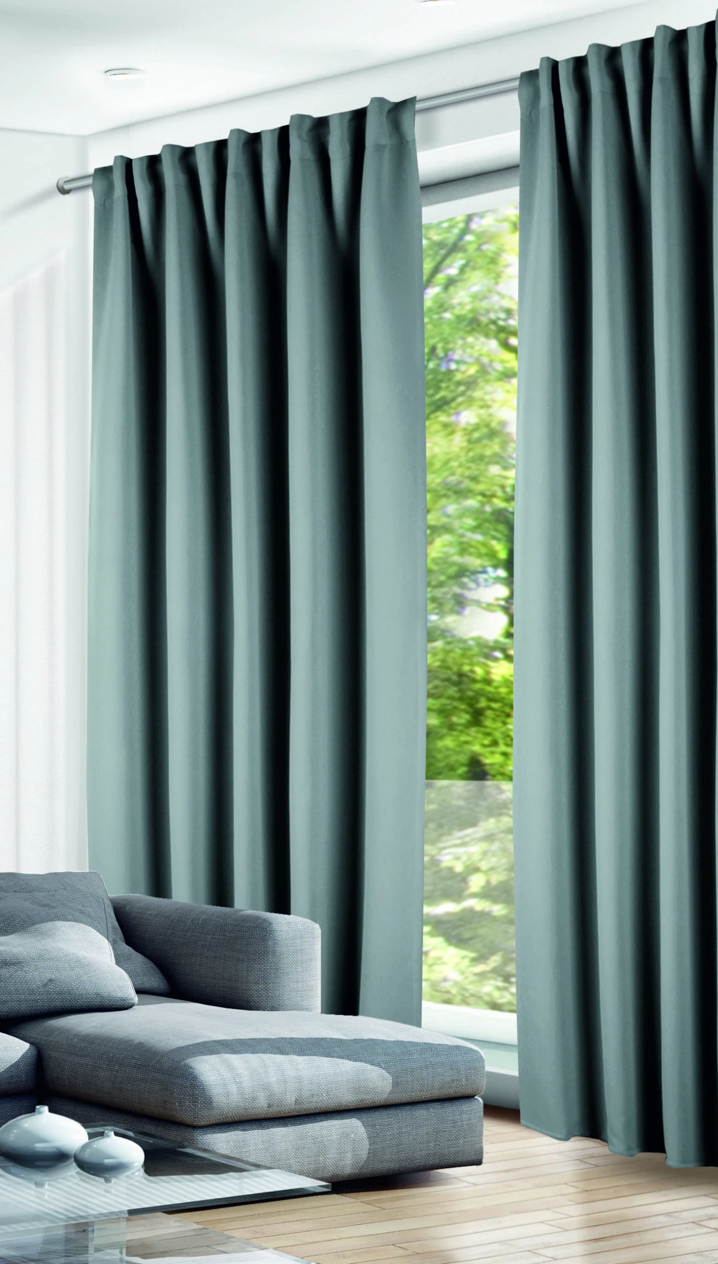 Albani Schlaufenvorhang, Anthrazit 3 Albani Schlaufenvorhang, Anthrazit