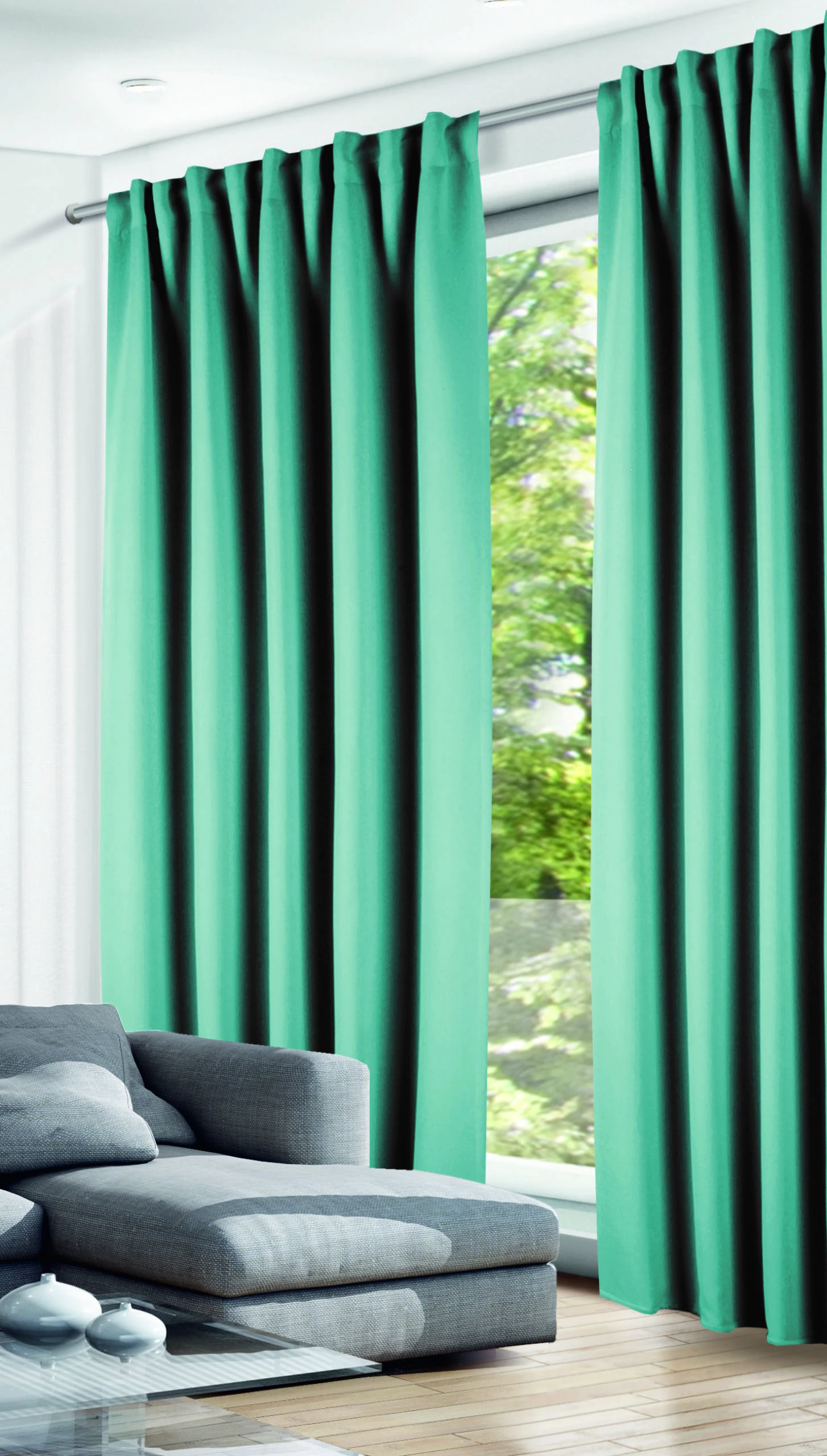 Albani Schlaufenvorhang, Eisblau 3 Albani Schlaufenvorhang, Eisblau