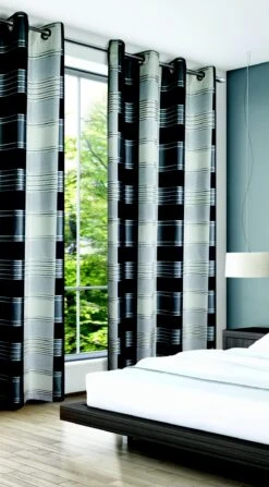 Albani Ösenschal Karo, Schwarz-silber