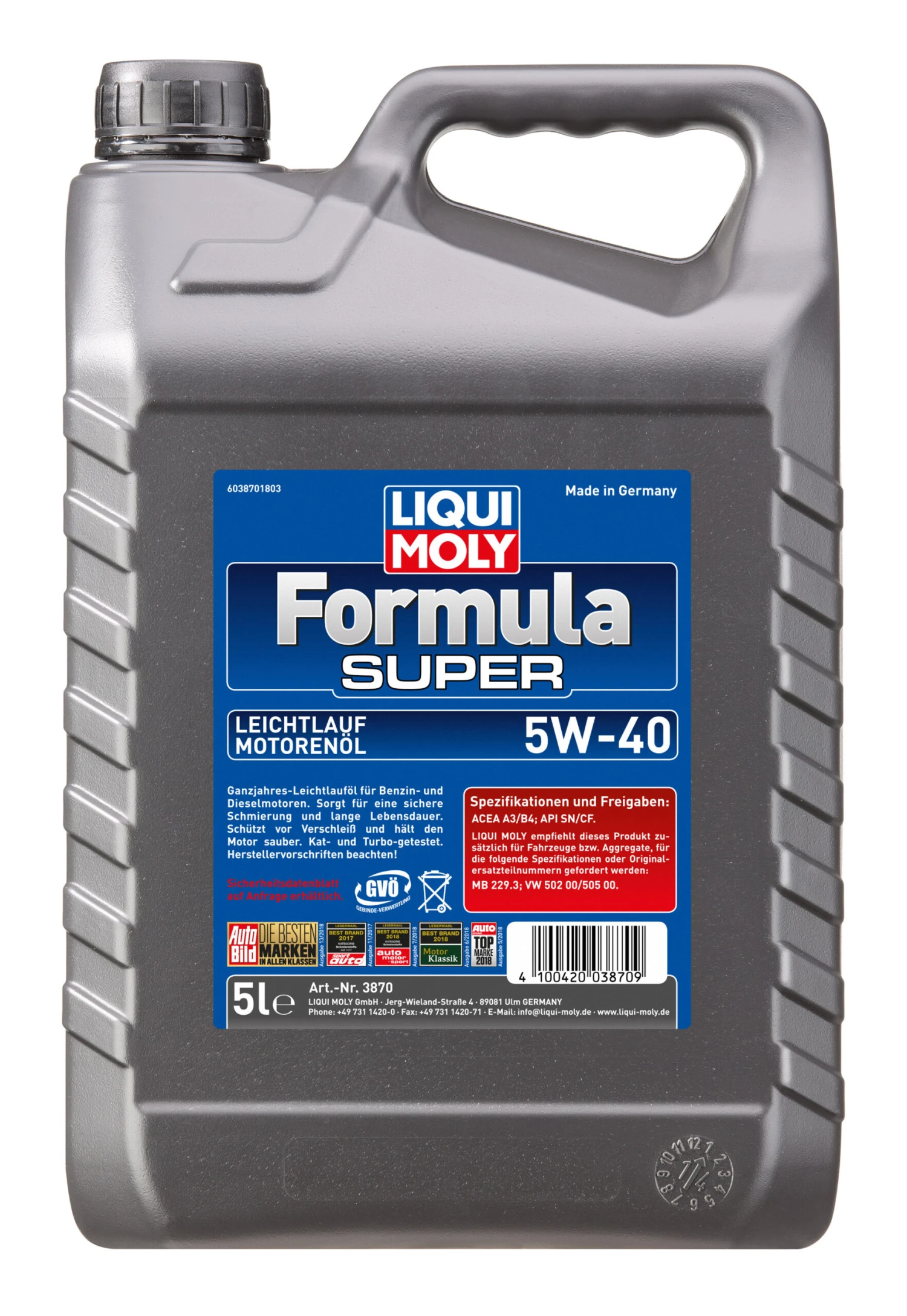 Liqui Moly Formula Super 5W-40 3 Liqui Moly Formula Super 5W-40