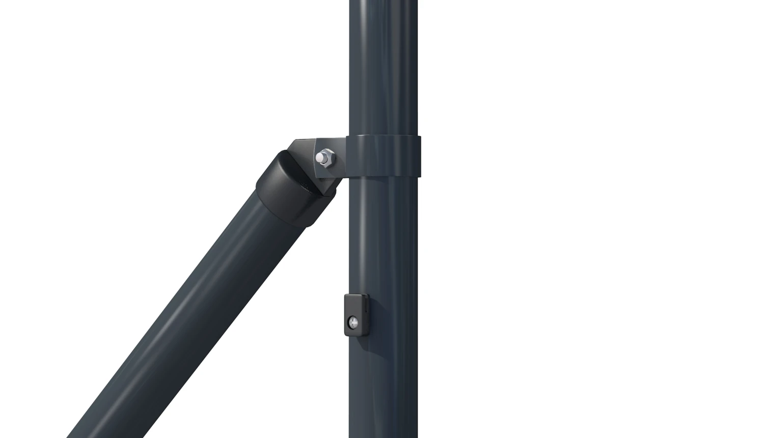 Hadra Zaunstrebe Anthrazit, 38x2000mm 3 Hadra Zaunstrebe Anthrazit, 38x2000mm