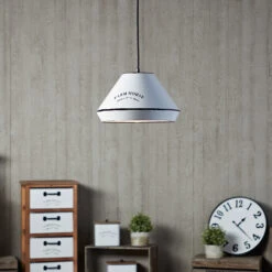 Brilliant Hängeleuchte Grain, Weiß/Metall -Heimtextilien 544855 1