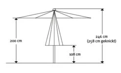 Schneider Schirm "Sevilla", Ø 270 Cm, Natur -Heimtextilien 550057 11