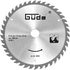 Güde Holzsägeblatt HM 165x20x48Z