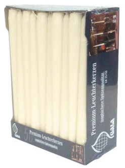 Gala Leuchterkerzen Creme, 50er-Pack