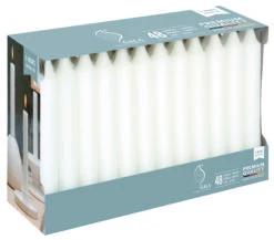 Gala Haushaltskerzen 48er-Pack, Weiß