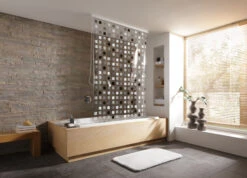 Kleine Wolke Duschrollo, Grau