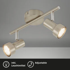 Briloner Deckenleuchte, Matt-nickel, 2-flammig -Heimtextilien 701936 7