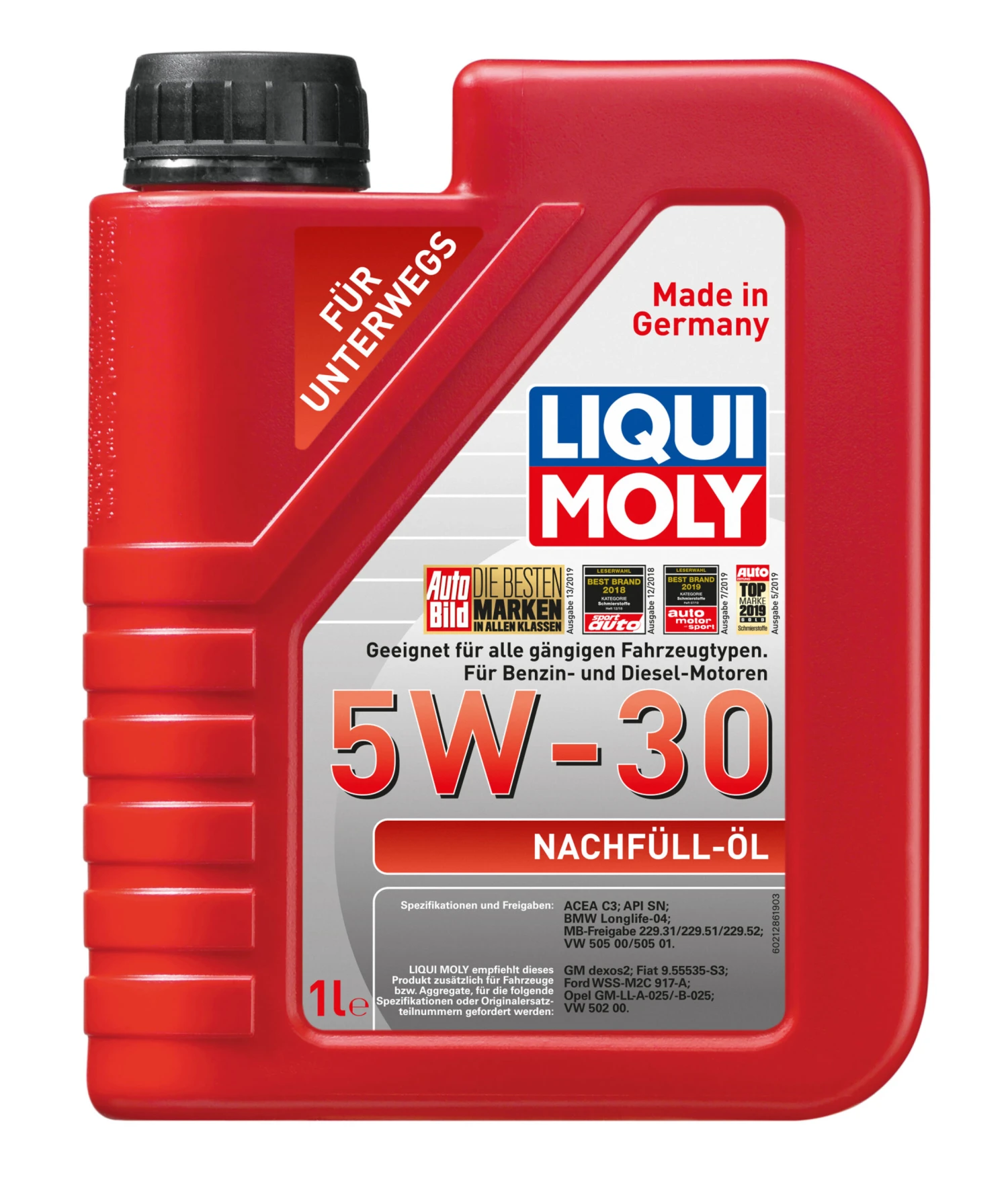 Liqui Moly Nachfüll-Öl 5W-30 3 Liqui Moly Nachfüll-Öl 5W-30