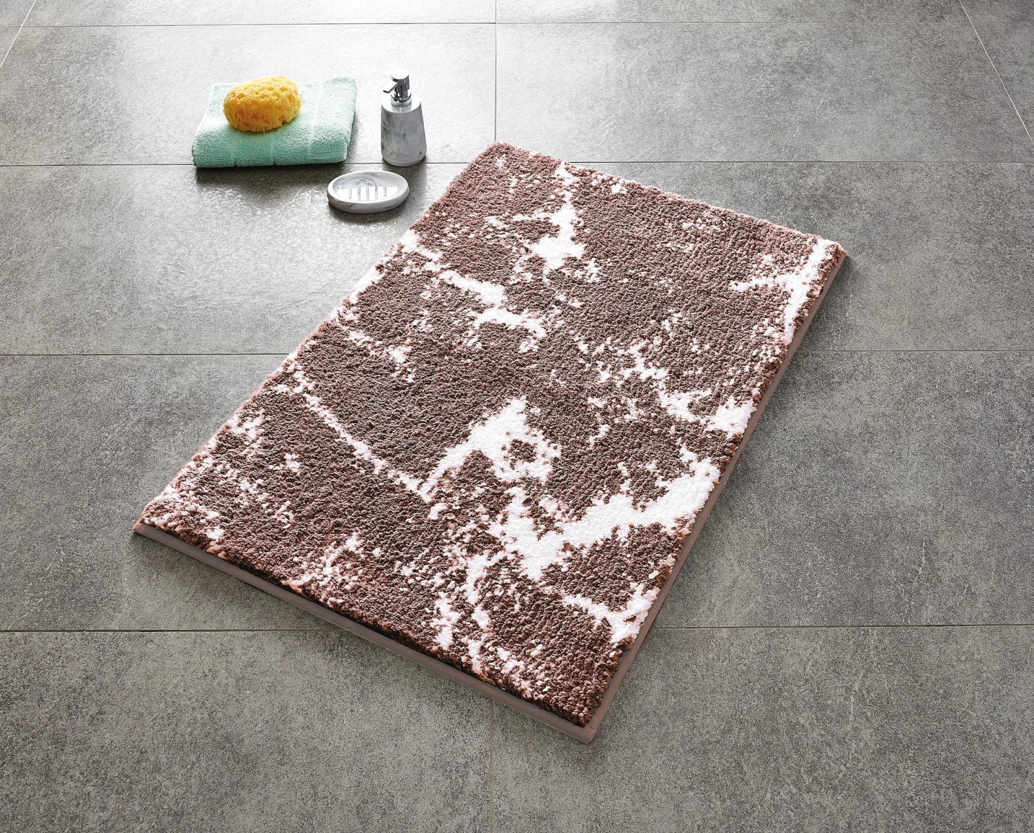 Ridder Teppich Marmor 55x50cm, Beige/weiß 4 Ridder Teppich Marmor 55x50cm, Beige/weiß – Bild 2