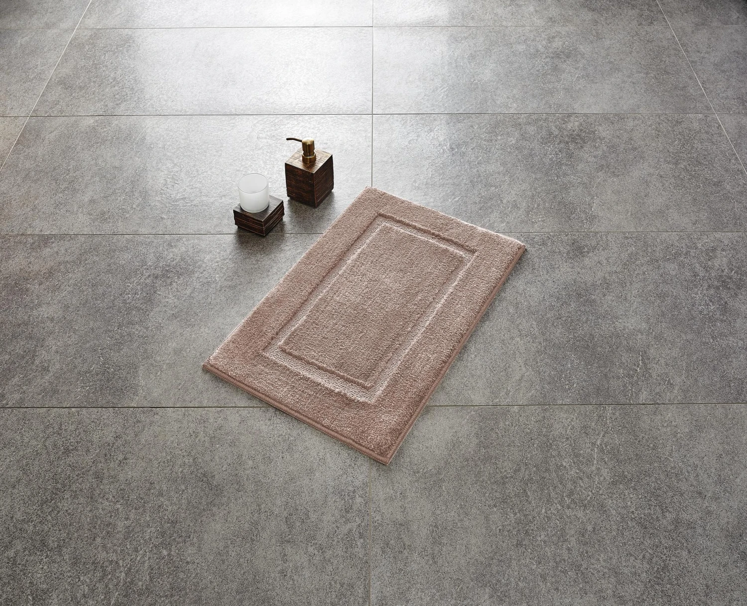 Ridder Badezimmerteppich Stadion, 55x85cm, Hellbeige 4 Ridder Badezimmerteppich Stadion, 55x85cm, Hellbeige – Bild 2