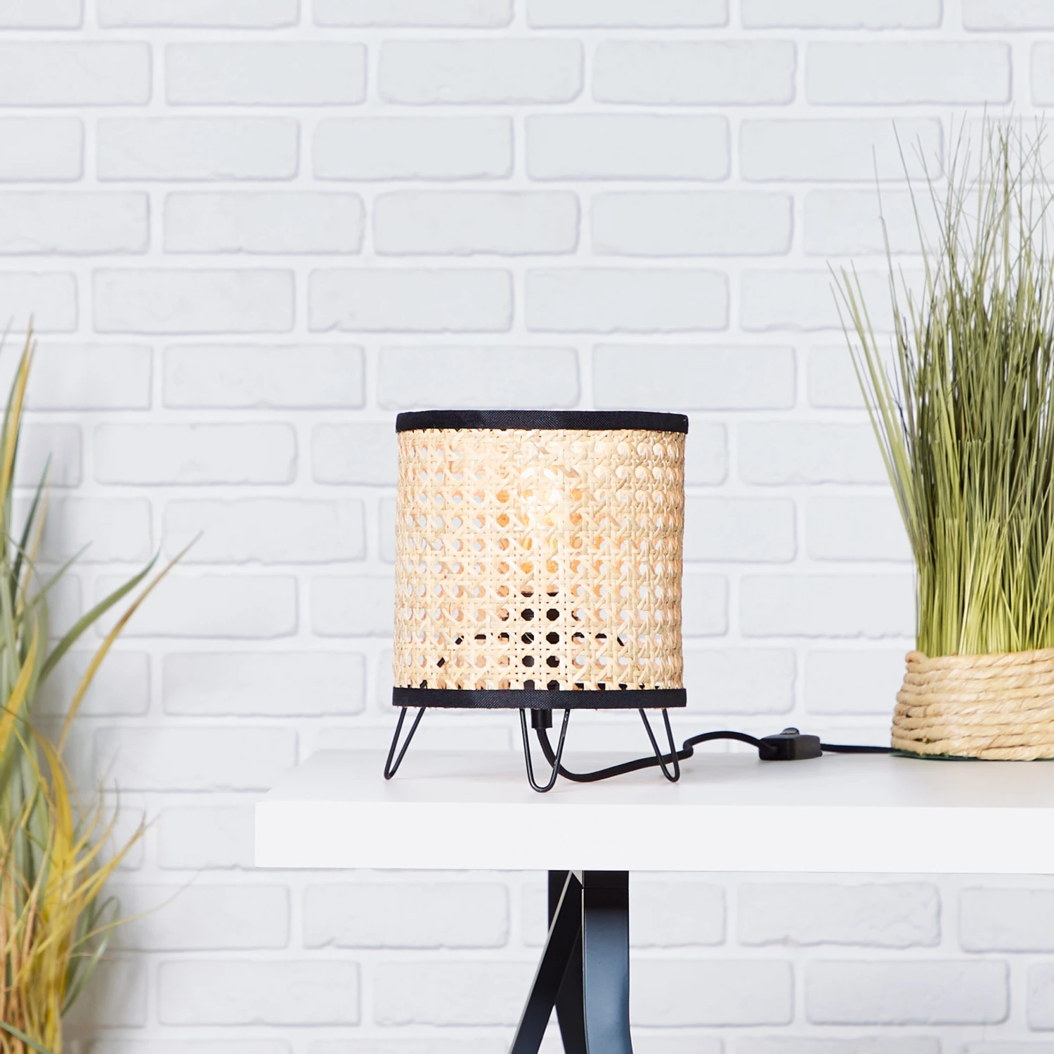 Brilliant Tischleuchte Wiley, Rattan 4 Brilliant Tischleuchte Wiley, Rattan – Bild 2