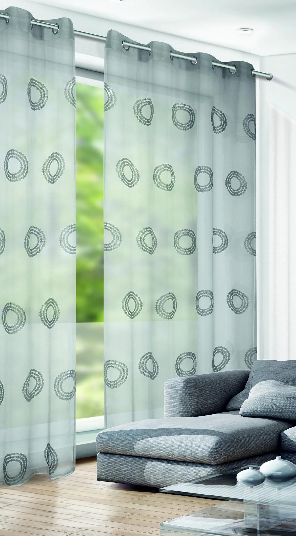 Albani Ösenschal Kreise, Grau 3 Albani Ösenschal Kreise, Grau