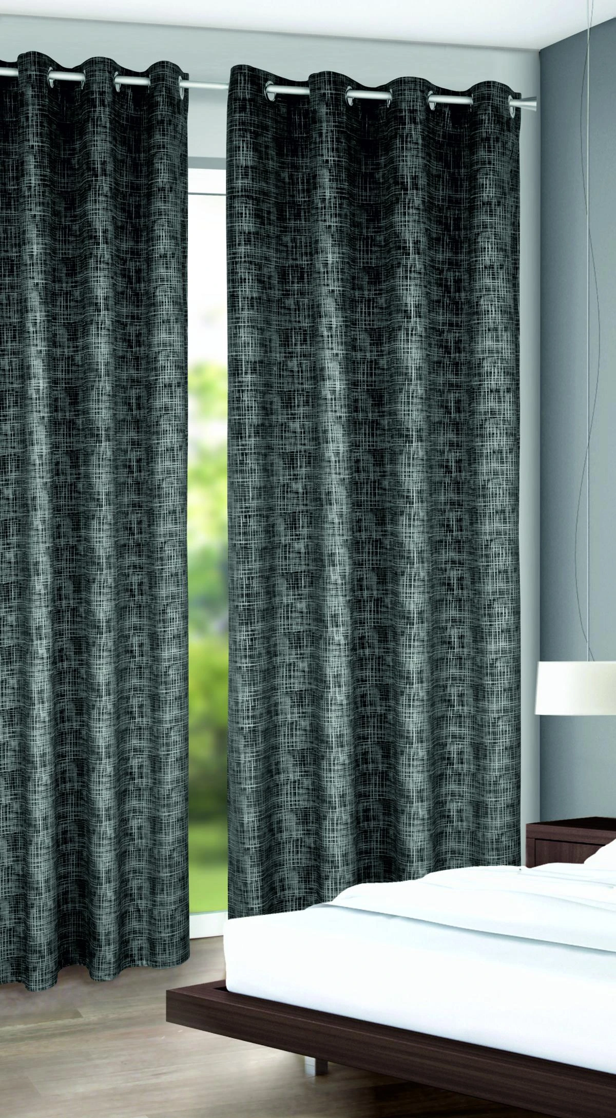 Albani Ösenschal Struktur, Schwarz-silber 3 Albani Ösenschal Struktur, Schwarz-silber