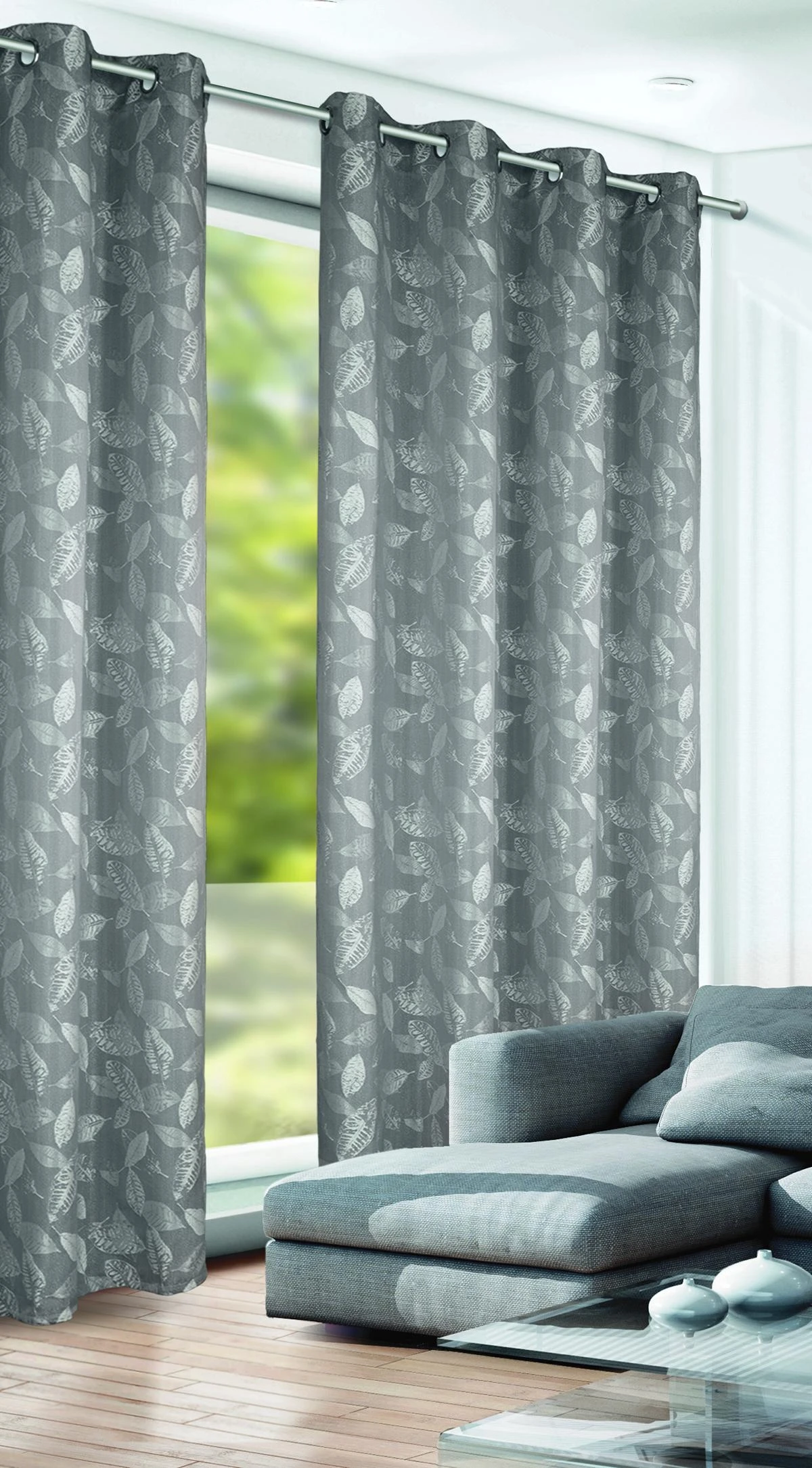 Albani Ösenschal Blätter, Grau 3 Albani Ösenschal Blätter, Grau