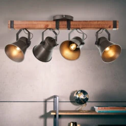 Brilliant Spot Decca, Holz/Schwarz -Heimtextilien 793284 1