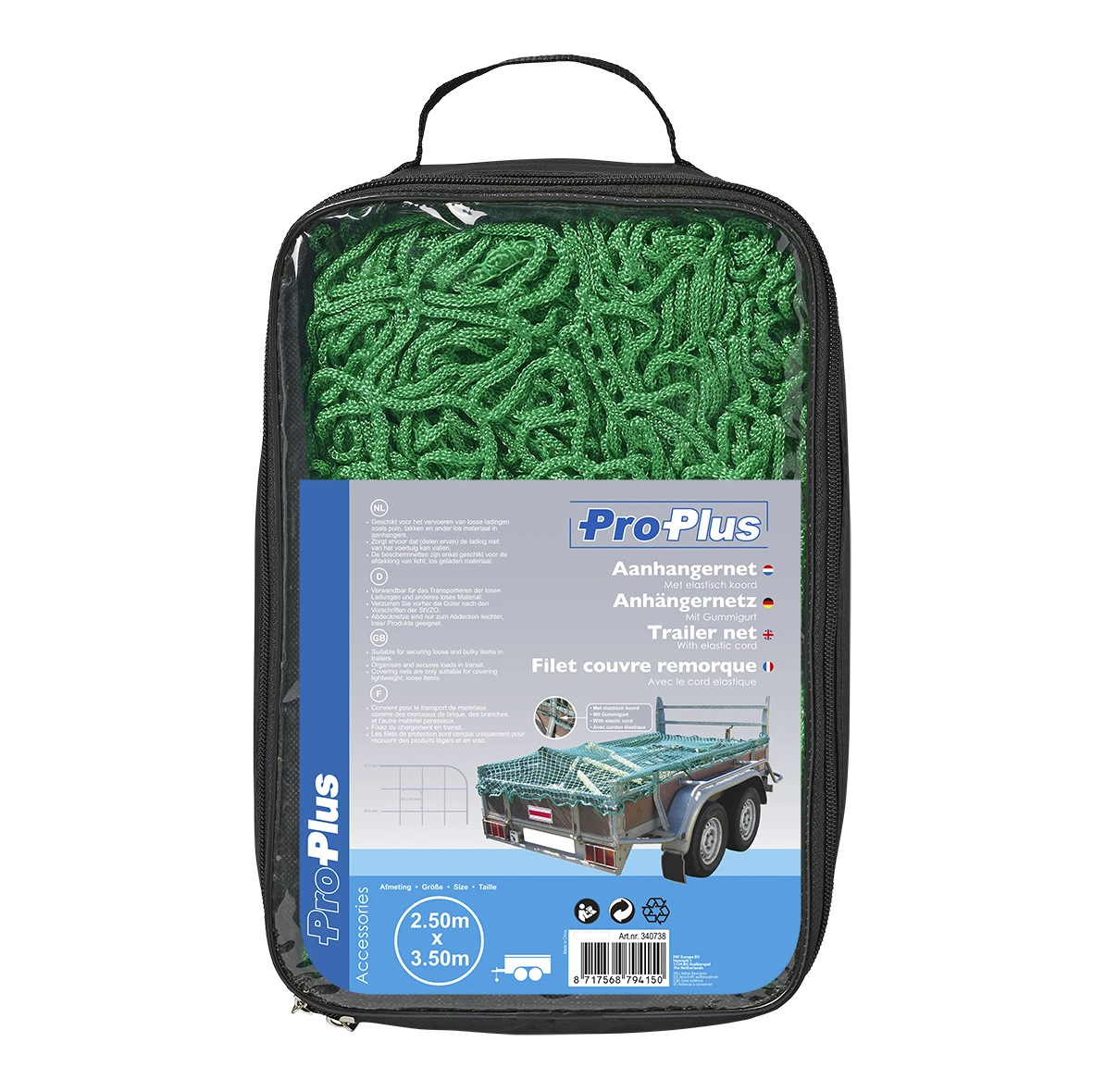 ProPlus Anhängernetz Mit Gummiseil, 2,50 X 3,50 M 4 ProPlus Anhängernetz Mit Gummiseil, 2,50 X 3,50 M – Bild 2