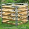 Bellissa Holz/Metall-Komposter, 100x100x100cm -Heimtextilien 99150 komposter holz metall