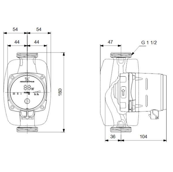 Grundfos Umwälzpumpe Alpha 1 25-40 4 Grundfos Umwälzpumpe Alpha 1 25-40 – Bild 2