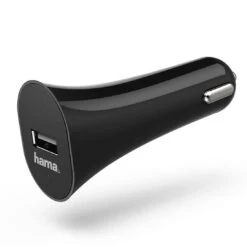 Hama KFZ-Ladegerät, 1A, Schwarz