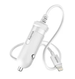 Hama KFZ-Ladegerät, Lightning, 1 A, Weiß