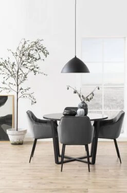 Actona Armlehnstuhl Brooke, Dunkelgrau Samt -Heimtextilien k1600 413593 12