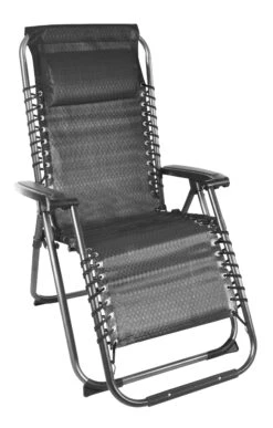 Albrecht & Radke Relaxsessel Mit Kopfkissen, Schwarz/grau