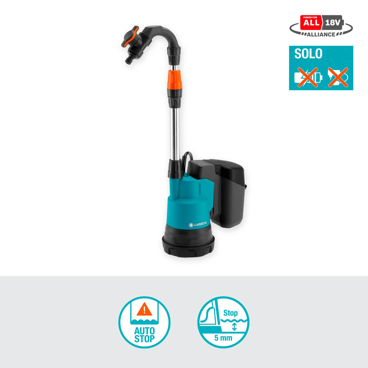 Gardena Akku Regenfasspumpe 2000/2 Solo 8 Gardena Akku Regenfasspumpe 2000/2 Solo – Bild 6